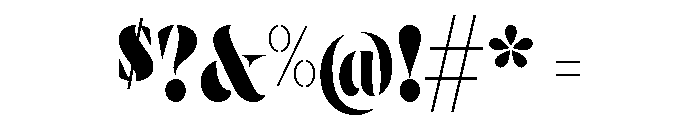 Wayfinder Stencil Heavy Font OTHER CHARS