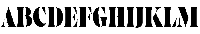 Wayfinder Stencil Heavy Font UPPERCASE