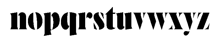 Wayfinder Stencil Heavy Font LOWERCASE