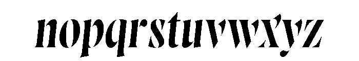Wayfinder Stencil Light Italic Font LOWERCASE