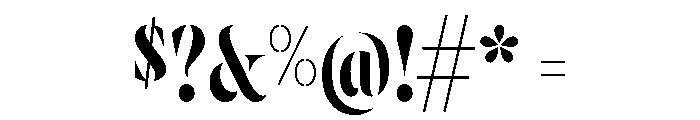 Wayfinder Stencil Light Font OTHER CHARS