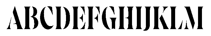 Wayfinder Stencil Light Font UPPERCASE