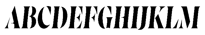 Wayfinder Stencil Regular Italic Font UPPERCASE