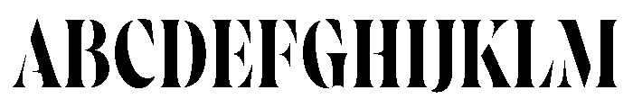 Wayfinder Stencil Regular Font UPPERCASE