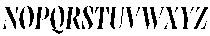 Wayfinder Stencil Thin Italic Font UPPERCASE