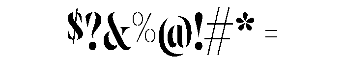 Wayfinder Stencil Thin Font OTHER CHARS