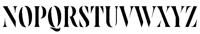 Wayfinder Stencil Thin Font UPPERCASE