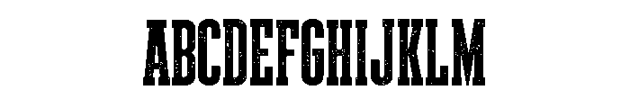 Weathered Distressed Font UPPERCASE