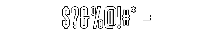 Weathered Outline Font OTHER CHARS