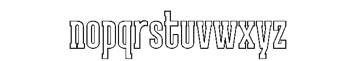 Weathered Outline Font LOWERCASE