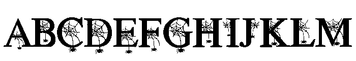 Webbed Halloween Font UPPERCASE