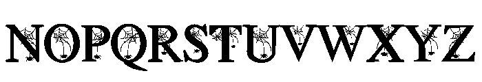 Webbed Halloween Font UPPERCASE