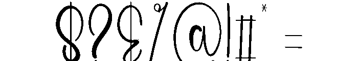 Wedding Digitaling Font OTHER CHARS