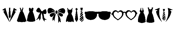 Wedding Fashion Icons Font UPPERCASE