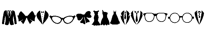 Wedding Fashion Icons Font UPPERCASE