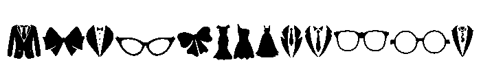 Wedding Fashion Icons Font LOWERCASE