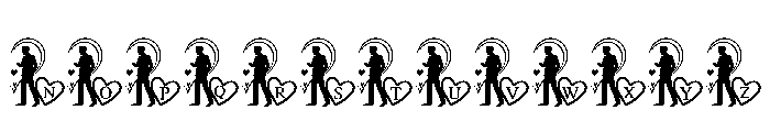 Wedding Heart Monogram Font LOWERCASE