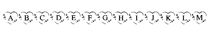 Wedding Heart Serif Font UPPERCASE