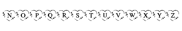 Wedding Heart Serif Font UPPERCASE