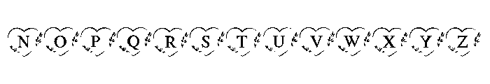 Wedding Heart Serif Font LOWERCASE