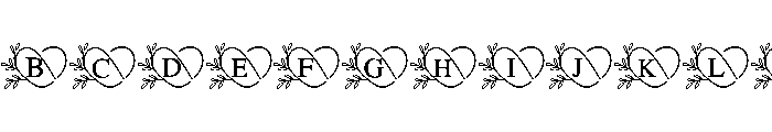 Wedding Infinity Heart Font UPPERCASE