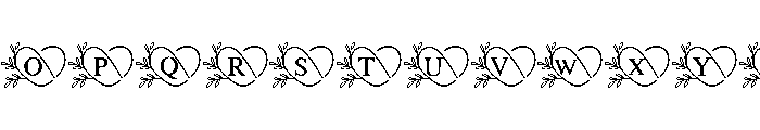 Wedding Infinity Heart Font UPPERCASE