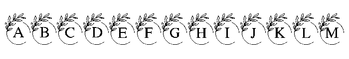 Wedding Leaves Font UPPERCASE