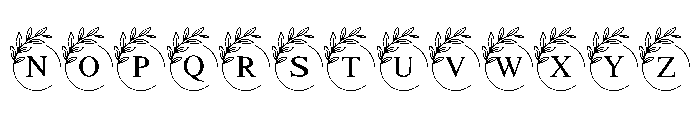 Wedding Leaves Font UPPERCASE