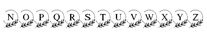 Wedding Leaves Font LOWERCASE
