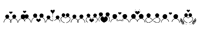 Wedding Love Icons Font UPPERCASE