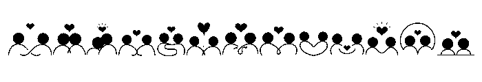 Wedding Love Icons Font UPPERCASE