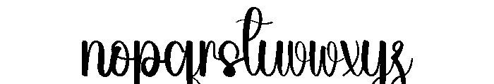 Wedding North Font LOWERCASE