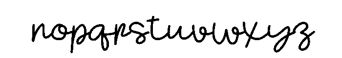 Wedding Planning Font LOWERCASE