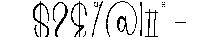 Wedding Quinzy Font OTHER CHARS