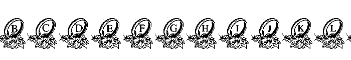Wedding Ring Rose Doodle Font UPPERCASE