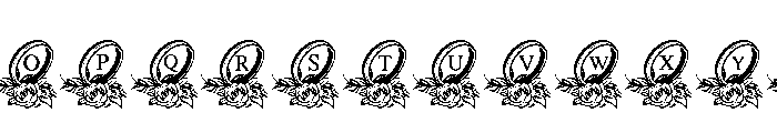 Wedding Ring Rose Doodle Font UPPERCASE