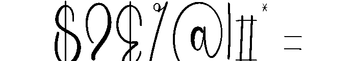 Wedding Shadow Font OTHER CHARS