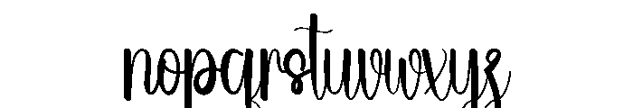Wedding Space Font LOWERCASE