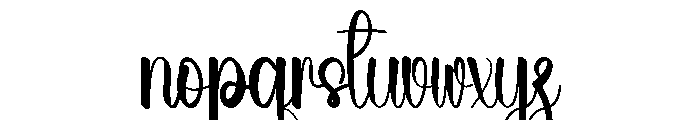 Wedding Staying Font LOWERCASE