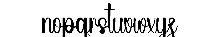 Wedding Stocking Font LOWERCASE