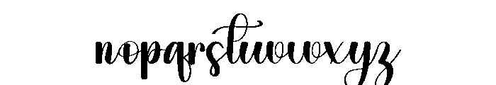 Wedding Writing Font LOWERCASE