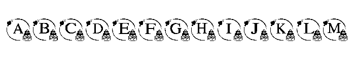 Wedding cake monogram Font UPPERCASE