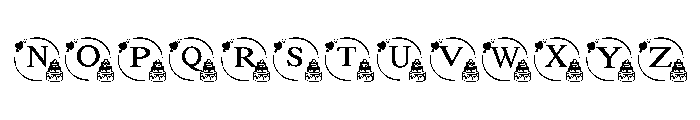 Wedding cake monogram Font UPPERCASE