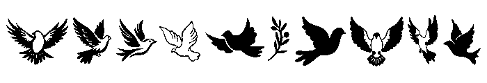 Wedding doves Font OTHER CHARS