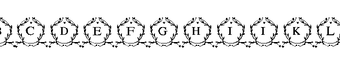 Wedding ornaments frame Font UPPERCASE
