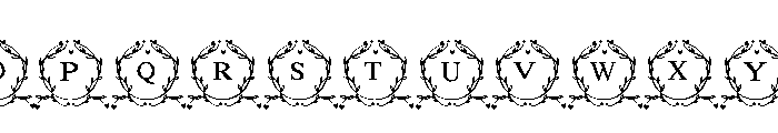 Wedding ornaments frame Font UPPERCASE