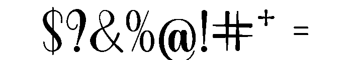 WeddingParty Font OTHER CHARS