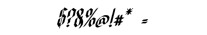 Wedgen Holdeza Italic Font OTHER CHARS
