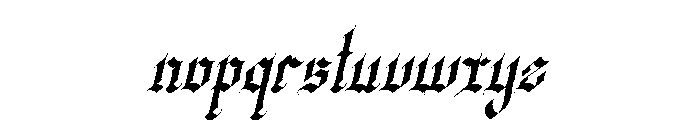 Wedgen Holdeza Italic Font LOWERCASE