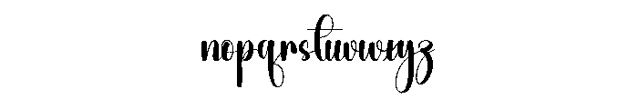 Weedingday Font LOWERCASE